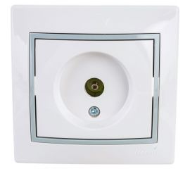 Розетка ТВ Lezard Мира белый с вст сер 701-0215-130 