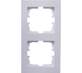 2-ая вертикальная рамка Lezard VESNA без вставки, белая 742-0200-152 