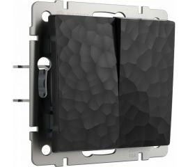 Двухклавишный выключатель WERKEL hammer черный W1220008 a052059 