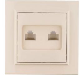 2-местная розетка EKF Минск RJ-45 СП бежевый ERK02-035-20 