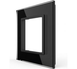 Рамка для розетки LIVOLO 1 пост, цвет черный, стекло BB-C7-SR-12 