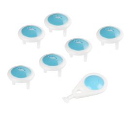 Заглушки для розетки Рыжий кот набор 6 штук заглушек + 1 ключ 103684 