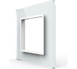 Рамка для розетки LIVOLO 1 пост, цвет белый, стекло BB-C7-SR-11 