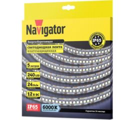 Светодиодная лента Navigator NLS-2835CW240-24-IP65-12V 14460 