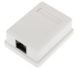 Компьютерная внешняя неэкранированная розетка REXANT 1-порт RJ-45 (8P8C), UTP категория 6 03-0132 