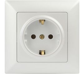 Розетка Intro Solo 4-202-06 с заземлением 2P+E Schuko, 16А-250В, IP20, СУ, перламутр, Б0053654 