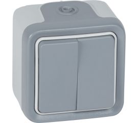 Переключатель Legrand 2-кл. ОП на 2 направления Plexo IP55 серый Leg 069715 125013 