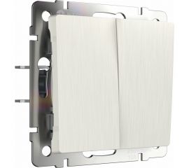 Двухклавишный выключатель WERKEL W1120013 перламутровый рифленый a051172 