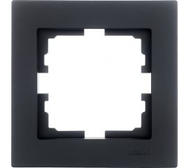 1-ая горизонтальная рамка Lezard VESNA без вставки, чёрный бархат 742-4200-146 