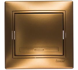 Выключатель Lezard MIRA металлик золотой, со вставкой 701-1313-100 