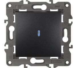 Выключатель с подсветкой ЭРА 14-1102-05 10АХ-250В, IP20, Elegance, антрацит Б0034219 