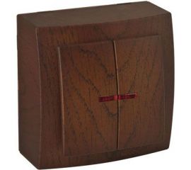 Выключатель NILSON 2ОП с подсветкой орех Themis wood 26271004 