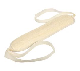 Овальная мочалка из люфы Банные Штучки лента с х/б ручками, 38х9 см, 96х9 см с ручками 40056 