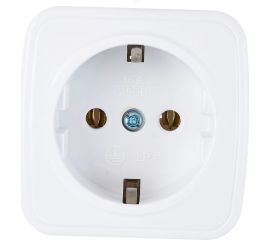 Розетка TDM 2П+З открытой установки IP20 16А, белая ""Дача"" Народная SQ1824-0008 