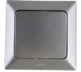 1-клавишный выключатель NE-AD 10А, 250В, Aras, Графит, 93-121-01 