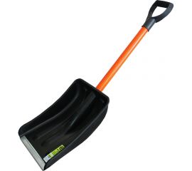 Снеговая лопата On 290x365 мм, с оцинкованной планкой, с алюминиевым черенком 24-01-021 