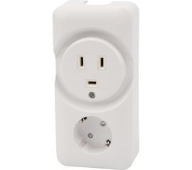 Двойная розетка REXANT РШ-Евро для электроплит 32А+силовая 16А, 250 В, 2Р+РЕ открытой установки белая 11-8982 