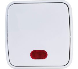 Выключатель с подсветкой Intro 310201 10А, 250В, IP20, ОУ, Polo, белый Б0036093 