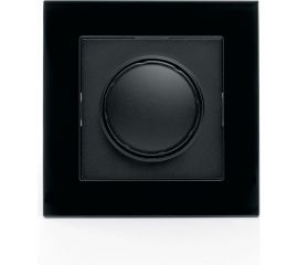 Диммирующий выключатель STEKKER 250В, 500W, серия Катрин, со стеклянной рамкой, черный 39508 