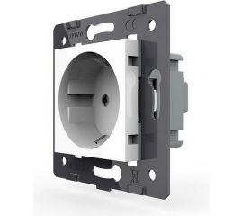 Электрическая розетка LIVOLO с заземлением защитными шторками 16A, цвет белый механизм VL-C7-C1EU-11 