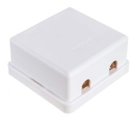 Настенная розетка NETLAN 2 порта, категория 5e, RJ45/8P8C, неэкранированная, белая, EC-UWO-2-UD2-WT-10 