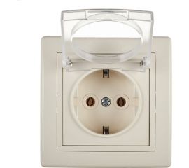 Розетка Aling-conel PRESTIGE 16A 250В с крышкой, бежевая 633.99 113226 
