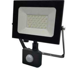 Светодиодный прожектор c датчиками движения и освещенности truEnergy IP65 (датчик IP44) 30W 6500K 2400Lm 150x180мм черный алюминий 13203 