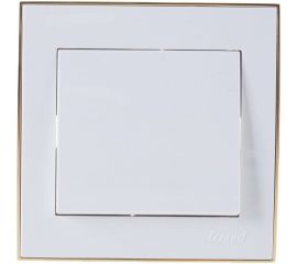 Выключатель LEZARD RAIN белый с бок. вст. Золото 703-0226-100 