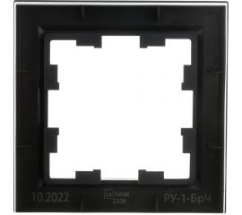 1-местная рамка IEK Brite ру-1-брч черный BR-M12-K02 
