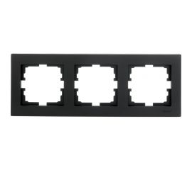 3-ая горизонтальная рамка Lezard VESNA без вставки, чёрный бархат 742-4200-148 