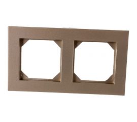 Двойная рамка для розеток LIREGUS Эпсилон K14-245-02 E/Ch шампань 28-319 