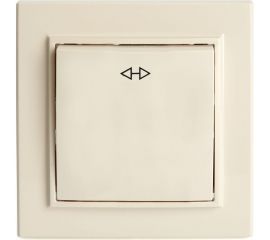 Перекрестный переключатель STEKKER 1-клавишный psw10-9009-02, 250в, 10а, серия эрна, слоновая кость, 39926 