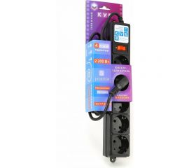 Фильтр-удлинитель Power Cube PC Отк. Уп.1,9м 5р, чёрн. 10А/2,2кВт SPG-B-6-BLACK(ОТКР) 