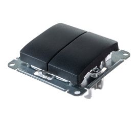 2-клавишный выключатель Schneider Electric GLOSSA 10АХ, АНТРАЦИТ GSL000751 