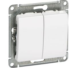 Двухклавишный механизм выключателя Schneider Electric СП GLOSSA 10А IP20 10AX белый GSL000151 