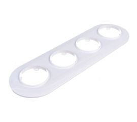 Рамка Bylectrica 4-х местная, серия ПРОВАНС круг, белый ЮЛИГ.735212.503 