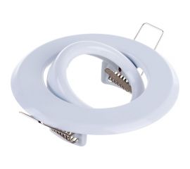 Встраиваемый светильник Ecola MR16 DH09 GU5.3 поворотный плоский скрытый крепеж, белый 25x90 FW1603EFS 