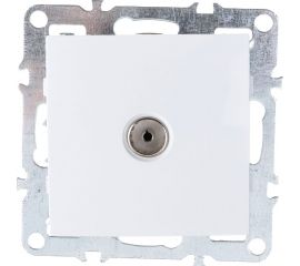 Телевизионная 1-местная розетка STEKKER 75 Ом, механизм, белый PST00-9108-01 39315 