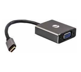 Адаптер VCOM USB 3.1 Type-C/m - VGA/f, 1080@60Hz, Aluminum Shell, CU421T 