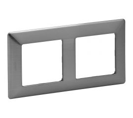 Рамка Legrand Valena LIFE Сталь 2-ая 754152 