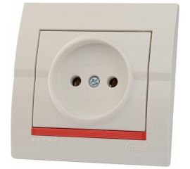 Розетка Lezard DERIY без заземления ПБТ белый 702-0202-121 
