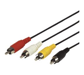 Кабель REXANT 4 RCA - 4 RCA 3 м, черный 17-0304 