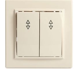 2-клавишный переключатель STEKKER psw10-9008-02, 250в, 10а, серия эрна, слоновая кость, 39920 