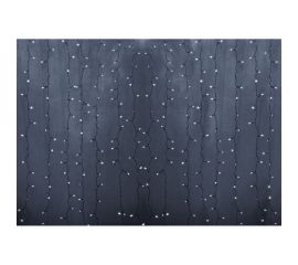 Гирлянда Neon-Night ДОЖДЬ занавес 2х1.5м, прозрачный ПВХ, 192 LED БЕЛЫЕ, 12 LED/нить, 16 нитей 235-305-6 