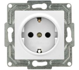 Розетка GUNSAN 1 пост Eqona с заземлением белый 16401100-252115 