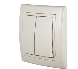 Альтернативный двухклавишный выключатель Aling-conel PRESTIGE 10AX 250В, бежевый 6072.99 113158 