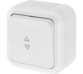 Выключатель Bylectrica 1-клавишный, открытая установка, 6А, проходной, IP54, серия ПРАЛЕСКА АКВА, белый, А610-868 