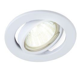 Встраиваемый поворотный светильник truEnergy с цоколем gu5.3 d80xh30мм ip20 белый/сталь 21211 