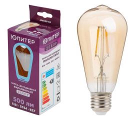 Светодиодная филаментная лампа ЮПИТЕР E27 ST64 6 Вт 4000К JP6006-02 