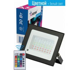 Светодиодный прожектор КОСМОС 30Вт, RGB с пультом, IP65, K_PR5_LED_30RGB 